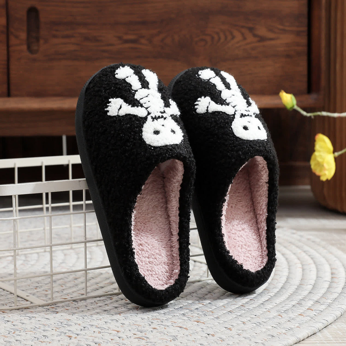 Plus Size Halloween Horror Skeleton Slippers - image 2