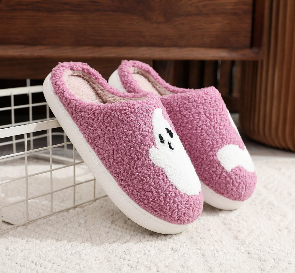 Plus Size Halloween Purple Ghost Slippers - image 8