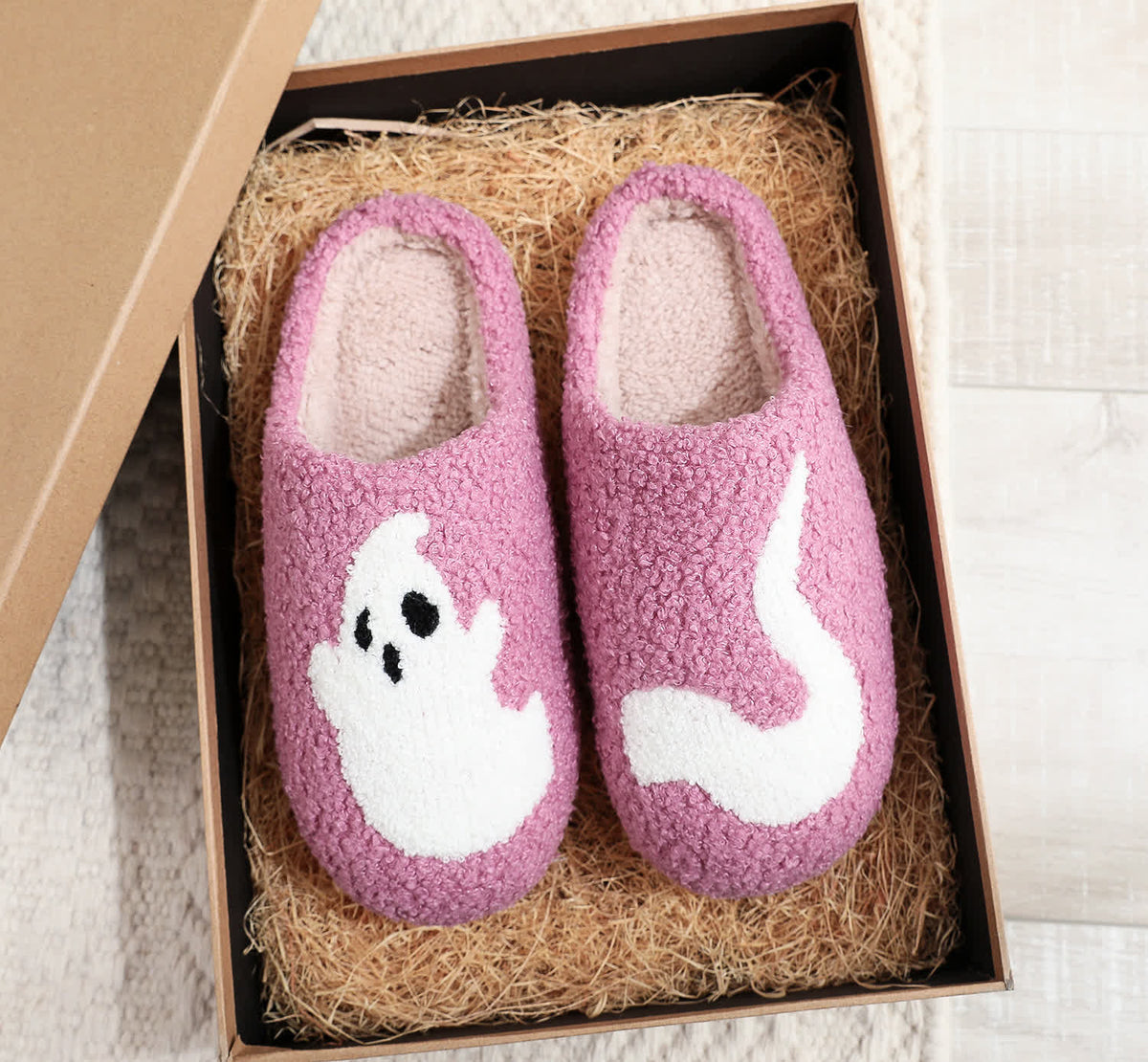 Plus Size Halloween Purple Ghost Slippers - Purple - EU44-45(US10-11) - image 1