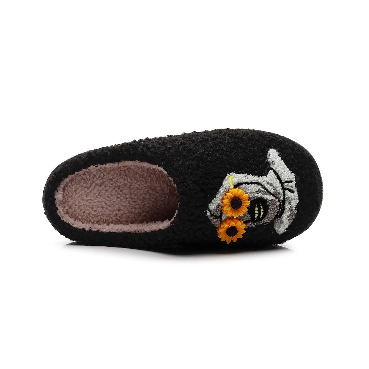 Halloween Skull Slippers with Flower Glasses - image 5