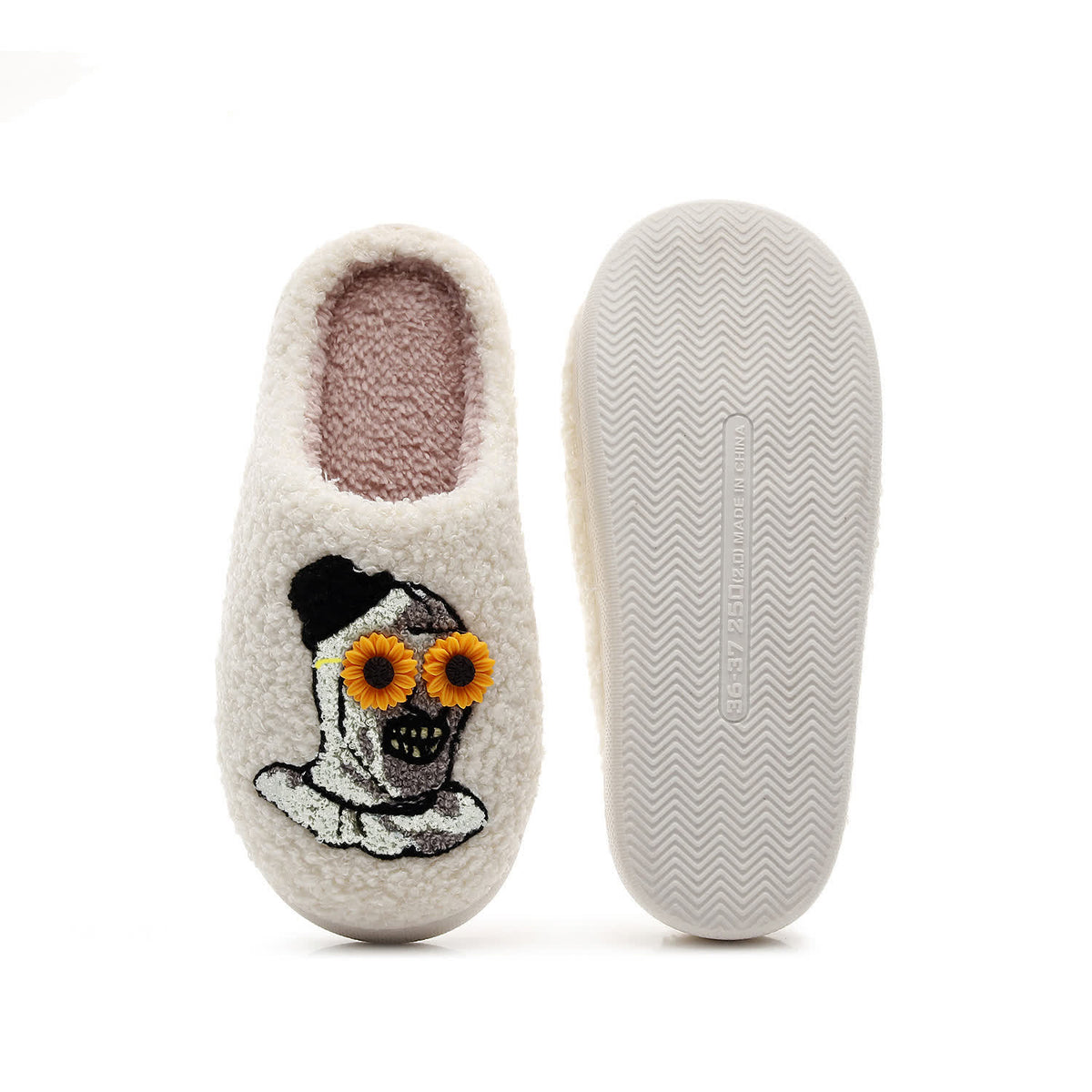 Halloween Skull Slippers with Flower Glasses - image 18
