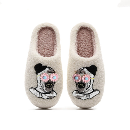 Halloween Skull Slippers with Flower Glasses - White - Pink - EU44-45(US10-11) - image 22
