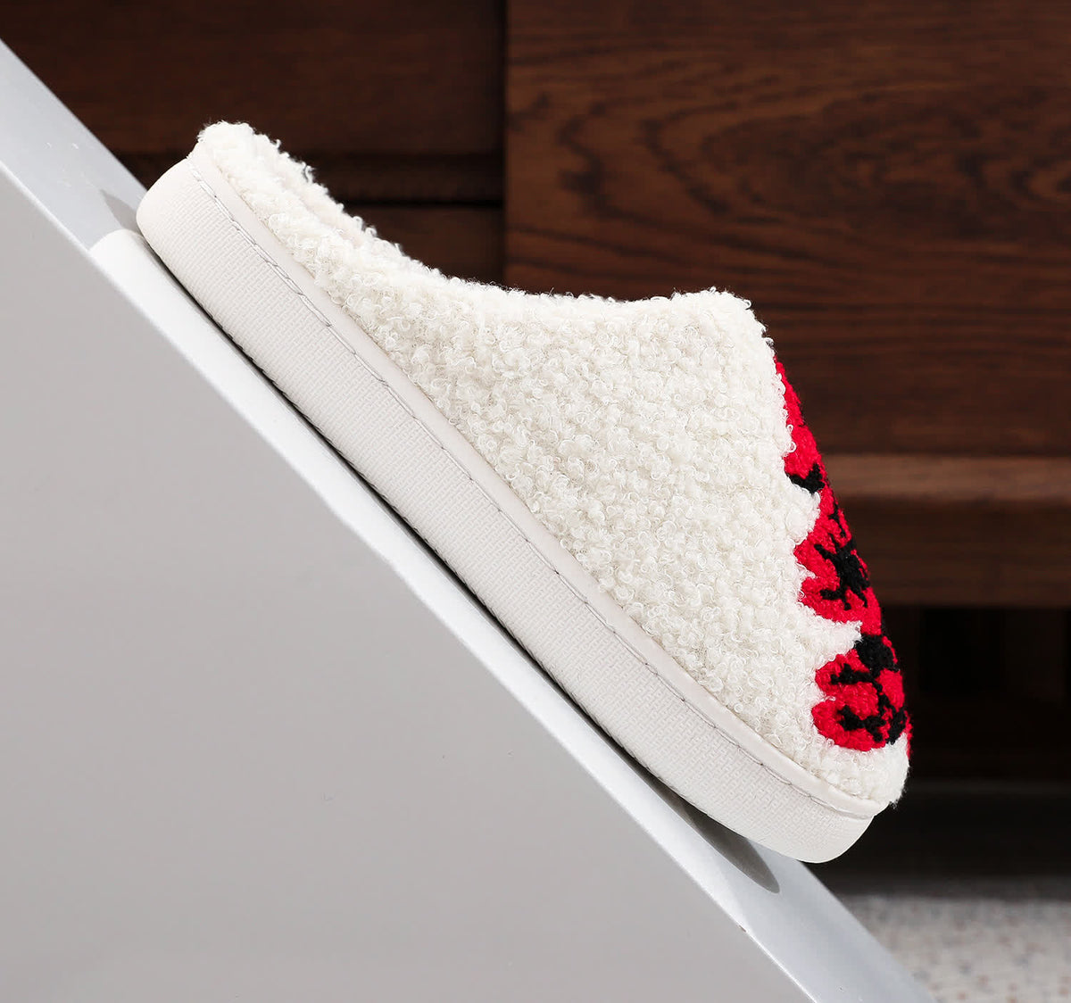 Plus Size Christmas Tree Print Slippers - image 8
