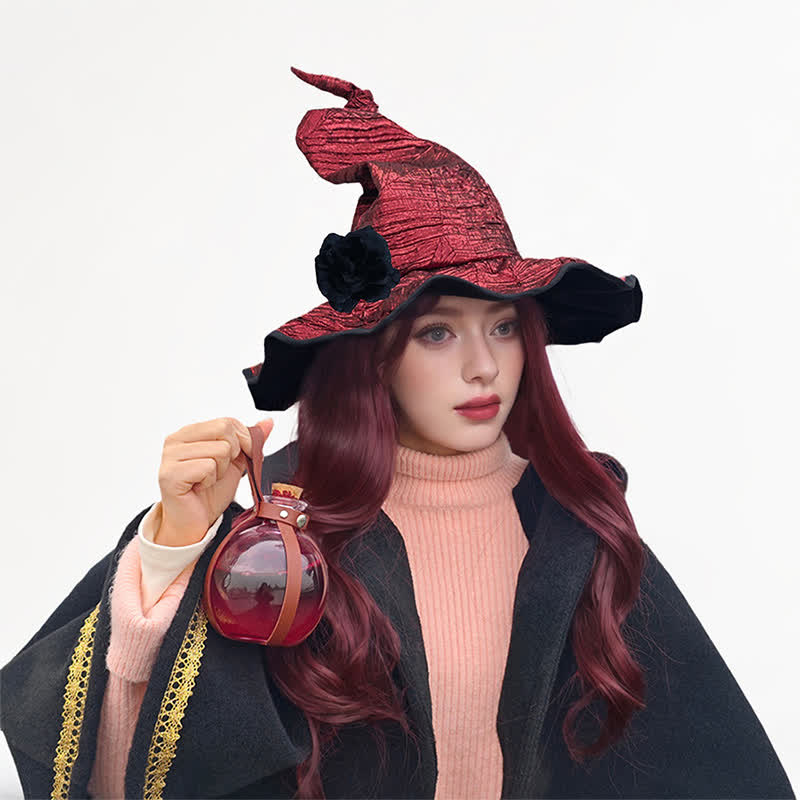 Sparkling Halloween Party Witch Hat - Red - One Size - image 4