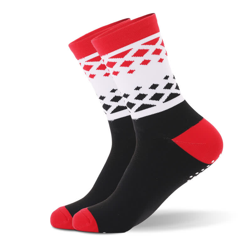 Graphics Color Block Quarter Compression Socks(6 Pairs) - Black - EU40-45(US7-11) - image 1