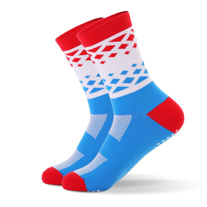 Graphics Color Block Quarter Compression Socks(6 Pairs) - Blue - EU40-45(US7-11) - image 8