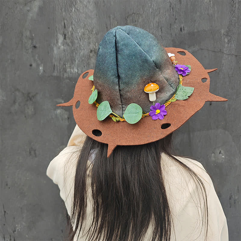 Halloween Mushroom Leaf Wizard Hat - image 0