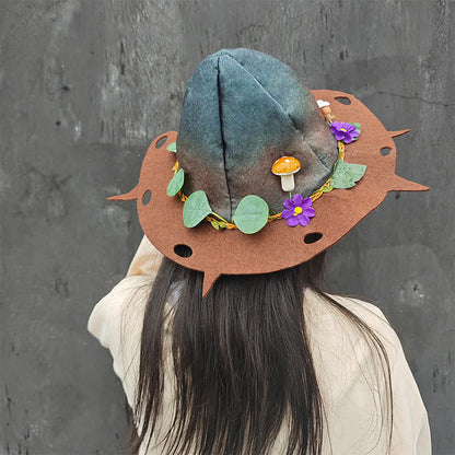 Halloween Mushroom Leaf Wizard Hat - image 0