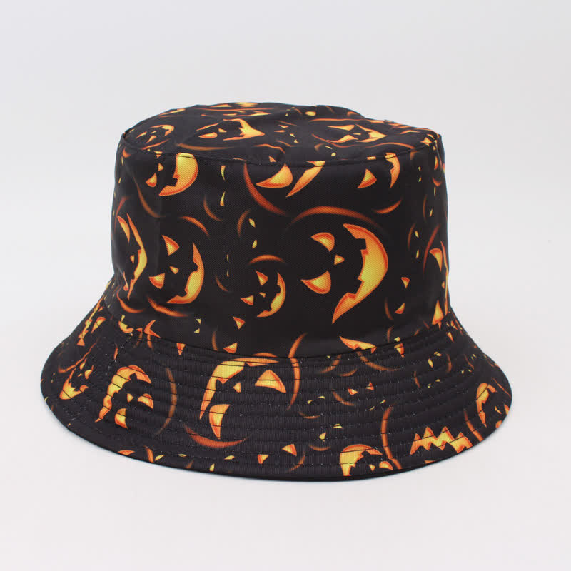 Plus Size Halloween Spooky Print Bucket Hat - D - One Size - image 5