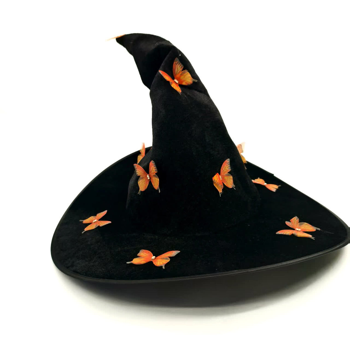 Plus Size Halloween Butterfly Witch Hat - Orange - One Size - image 4