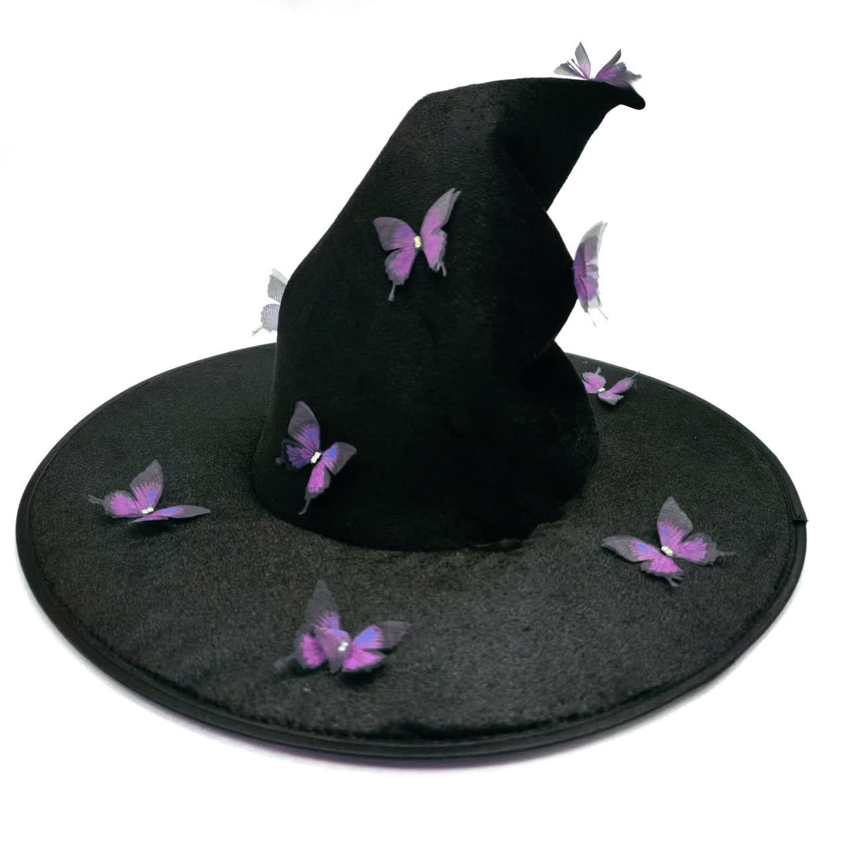 Plus Size Halloween Butterfly Witch Hat - Purple - One Size - image 2