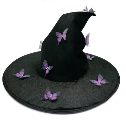 Plus Size Halloween Butterfly Witch Hat - Purple - One Size - image 2