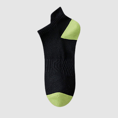 Cotton Sweat-wicking Mesh Breathable Ankle Compression Socks(5 Pairs) - Black - EU40-44(US7-10) - image 3