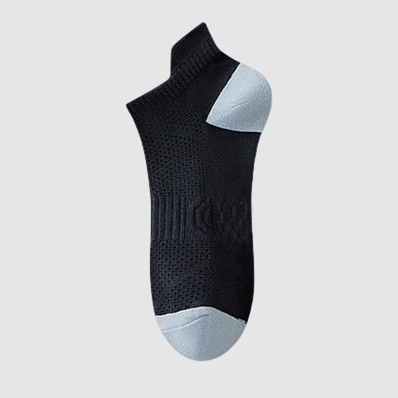 Cotton Sweat-wicking Mesh Breathable Ankle Compression Socks(5 Pairs) - Dark Grey - EU40-44(US7-10) - image 4