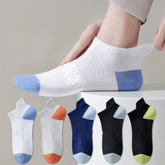 Cotton Sweat-wicking Mesh Breathable Ankle Compression Socks(5 Pairs) - image 0