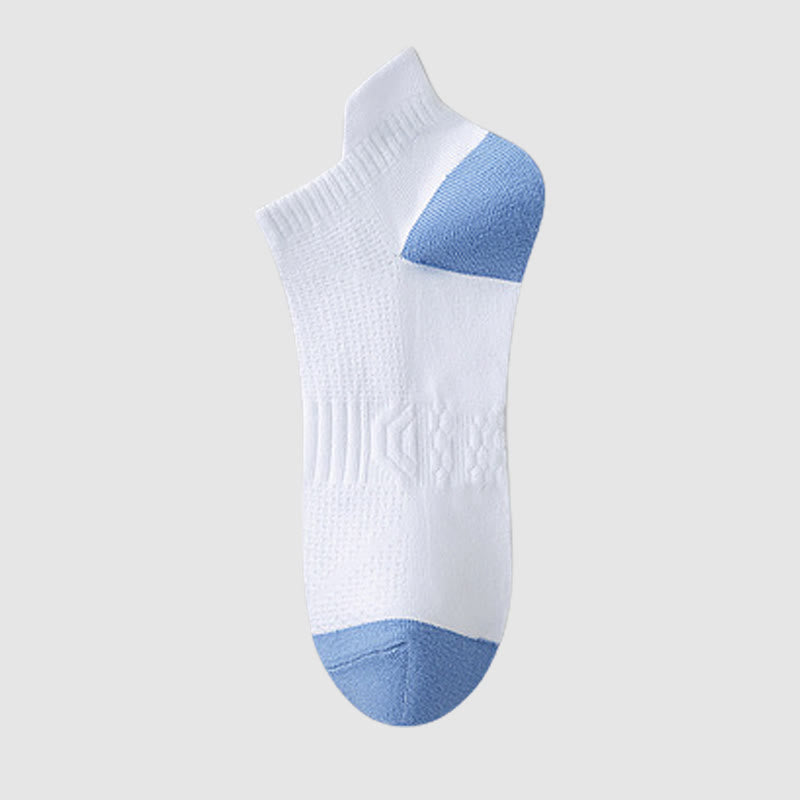 Cotton Sweat-wicking Mesh Breathable Ankle Compression Socks(5 Pairs) - White - EU40-44(US7-10) - image 2