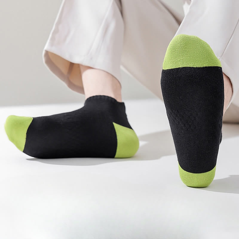 Cotton Sweat-wicking Mesh Breathable Ankle Compression Socks(5 Pairs) - image 1