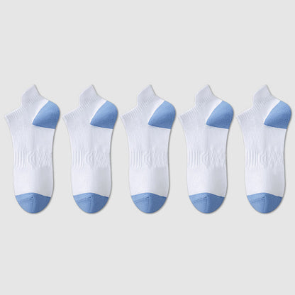 Cotton Sweat-wicking Mesh Breathable Ankle Compression Socks(5 Pairs) - image 9