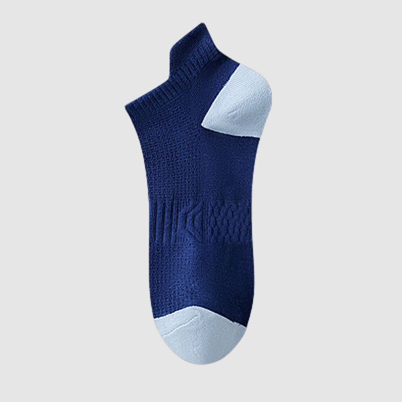 Cotton Sweat-wicking Mesh Breathable Ankle Compression Socks(5 Pairs) - Navy Blue - EU40-44(US7-10) - image 6