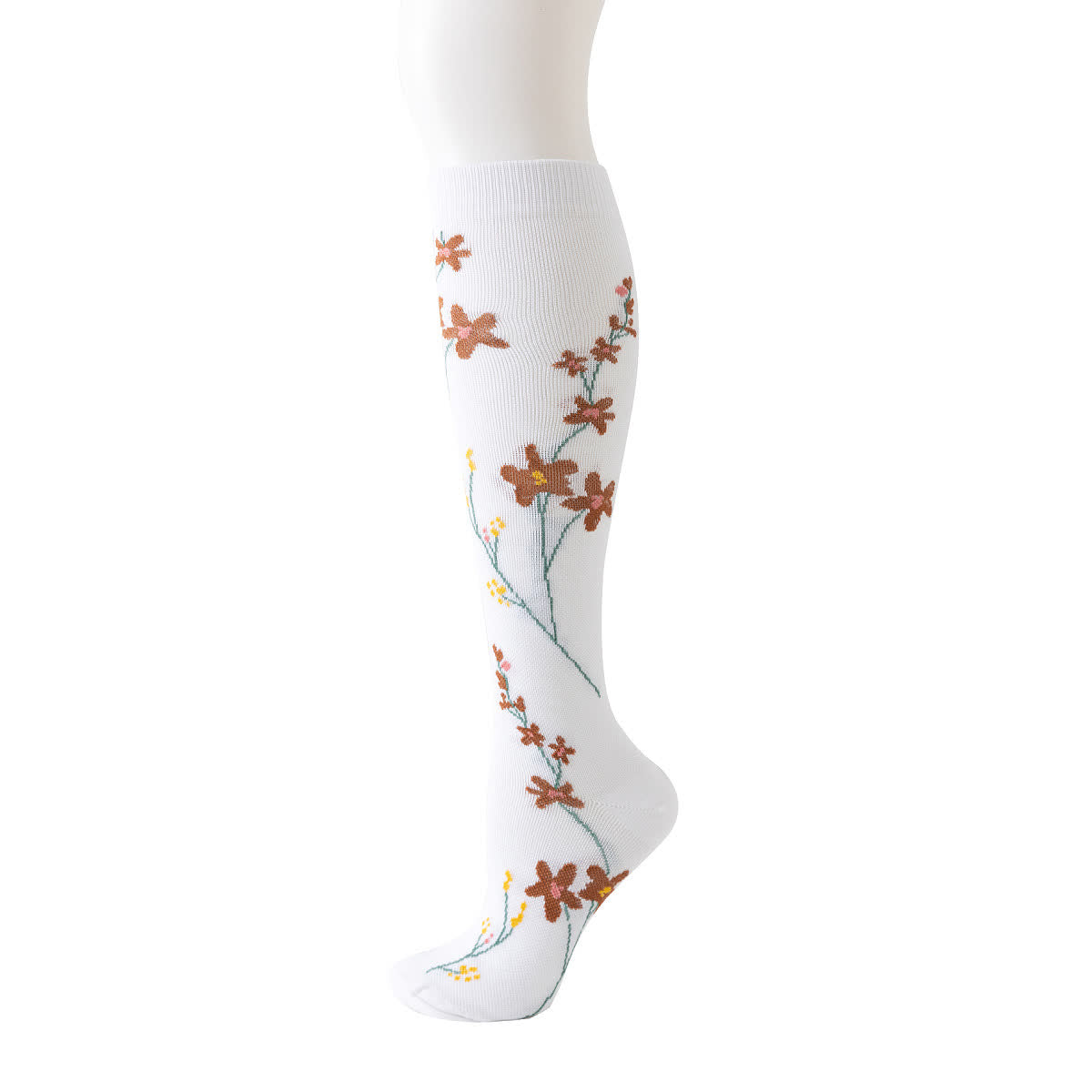 White Floral Series Compression Socks(6 Pairs) - image 4