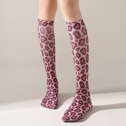 Wild Leopard Camouflage Print Knee High Socks(5 Pairs) - image 4