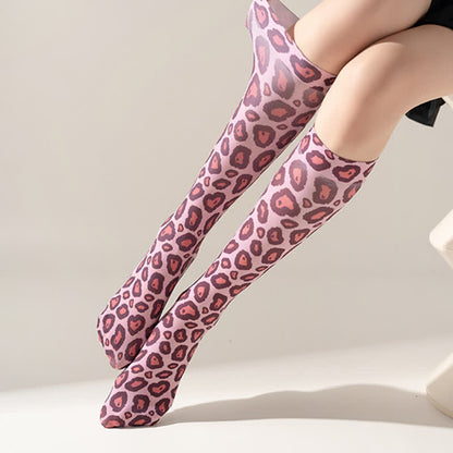 Wild Leopard Camouflage Print Knee High Socks(5 Pairs) - image 2