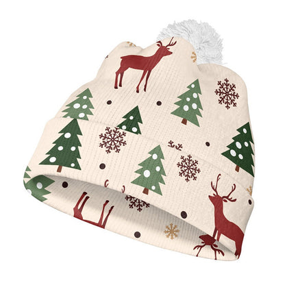 Gingerbread Man Christmas Tree Beanie - Beige - One Size - image 3