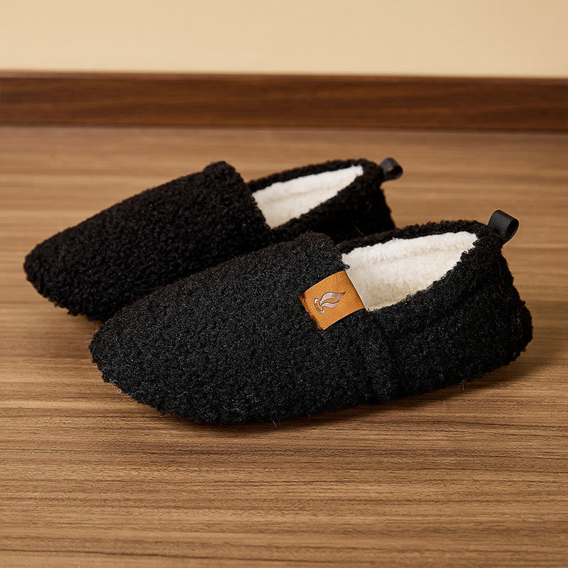 Plus Size Warm Wear Resistant Slippers - Black - EU44-45(US10-11) - image 8