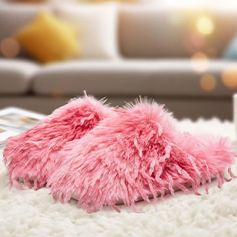 Plus Size Fluffy Fur Slippers - image 7