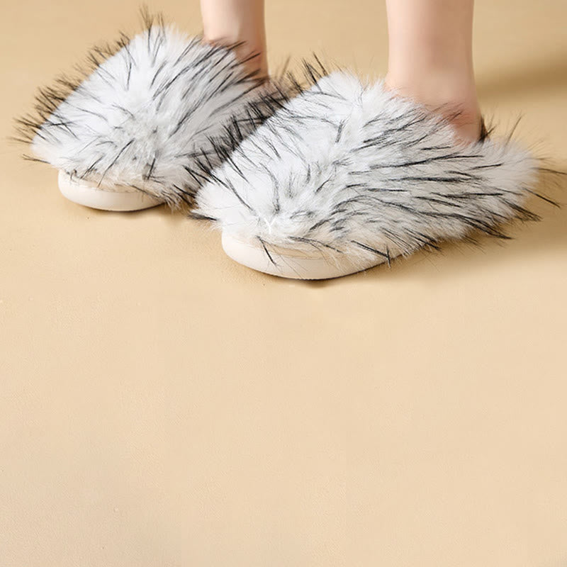 Plus Size Fluffy Fur Slippers - image 4