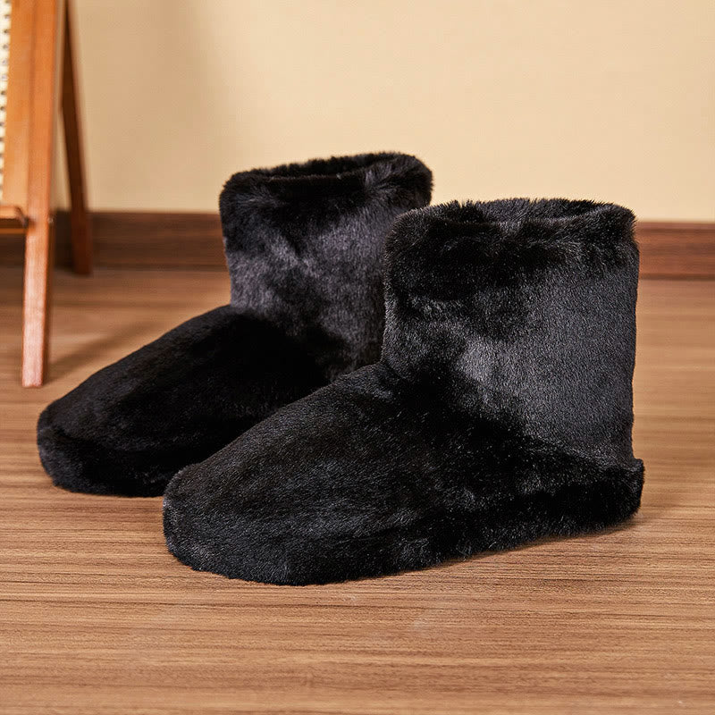 Plush Mid Tube Slippers - Black - EU38-39(US5-6) - image 11