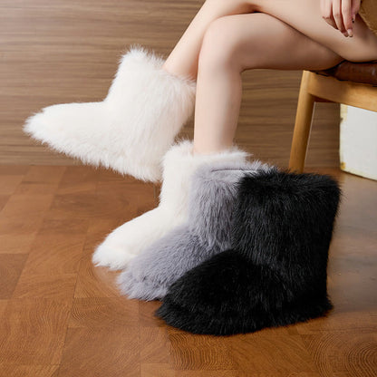 Plus Size Long Haired Slippers - image 0