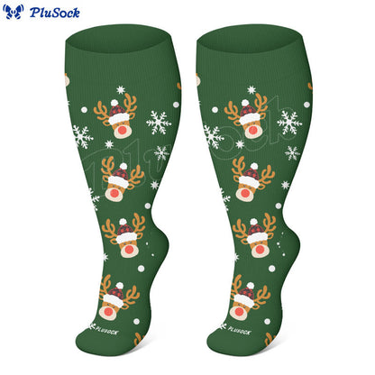 Plus Size Penguin Deer Cow Compression Socks(3 Pairs) - image 2