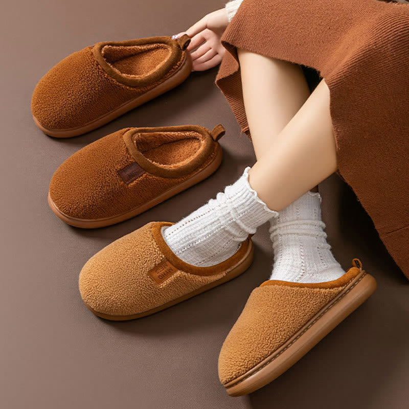 Plus Size Simple Plush Slippers - image 0
