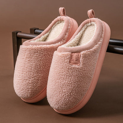 Plus Size Simple Plush Slippers - Pink - EU44-45(US10-11) - image 10