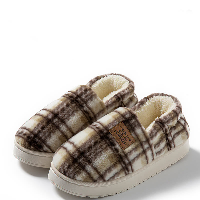 Plus Size Grid Design Slippers - Coffee - EU44-45(US10-11) - image 12