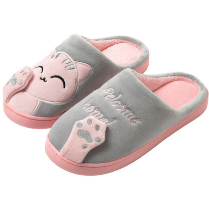Plus Size 3D Cartoon Cat Slippers - Grey - EU43-44(US9-10) - image 13