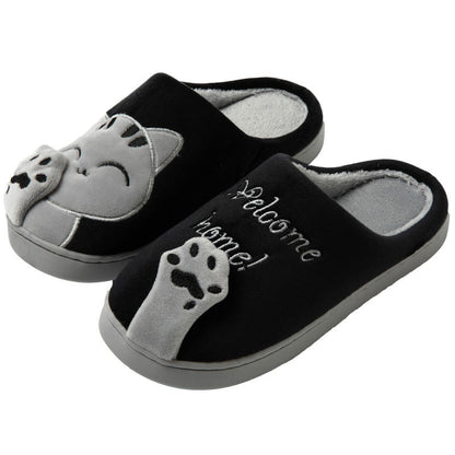 Plus Size 3D Cartoon Cat Slippers - Black - EU43-44(US9-10) - image 15