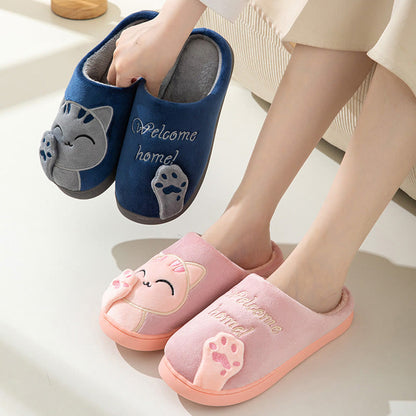 Plus Size 3D Cartoon Cat Slippers - image 1