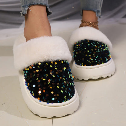 Plus Size Sequin Slippers - image 3