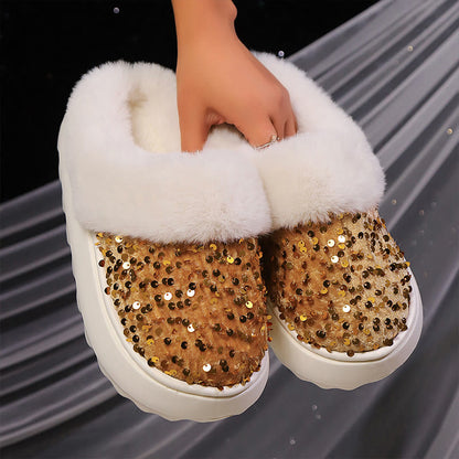 Plus Size Sequin Slippers - image 4