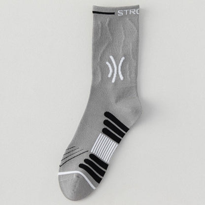 Plus Size Seamless Quarter Compression Socks(5 Pairs) - Grey - EU39-45(US6-11) - image 14