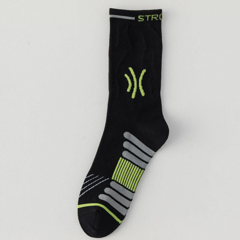 Plus Size Seamless Quarter Compression Socks(5 Pairs) - Black - EU39-45(US6-11) - image 10