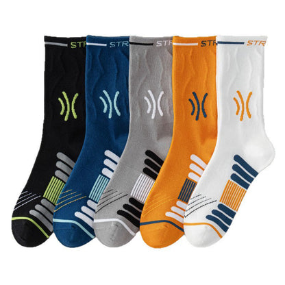 Plus Size Seamless Quarter Compression Socks(5 Pairs) - Multicolor - EU39-45(US6-11) - image 15