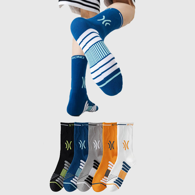 Plus Size Seamless Quarter Compression Socks(5 Pairs) - image 0