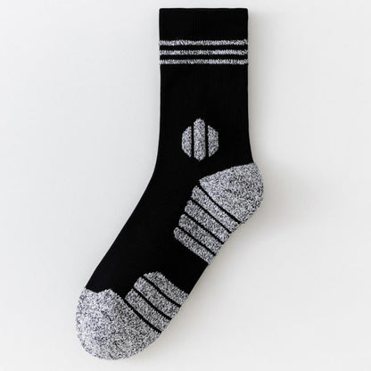 Plus Size Thick Cushion Quarter Compression Socks(5 Pairs) - Black - EU39-45(US6-11) - image 8