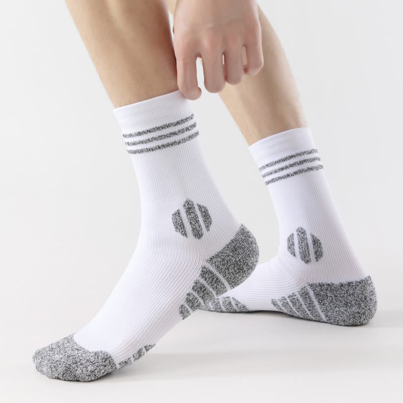 Plus Size Thick Cushion Quarter Compression Socks(5 Pairs) - image 1
