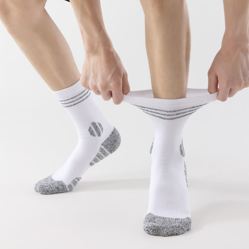 Plus Size Thick Cushion Quarter Compression Socks(5 Pairs) - image 2