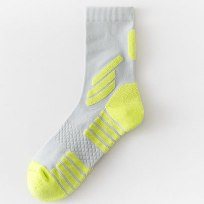 Plus Size Basketball Quarter Compression Socks(5 Pairs) - Light Gray - EU39-45(US6-11) - image 11