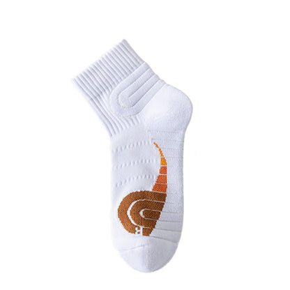 Plus Size Tennis Ankle Compression Socks(3 Pairs) - Orange - EU38-44(US5-10) - image 9